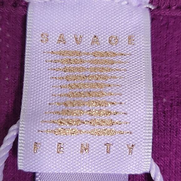 Savage X Fenty Cropped Long Sleeve Purple Cardigan Sweater Womens Size 12-14 NWT - Picture 4 of 10
